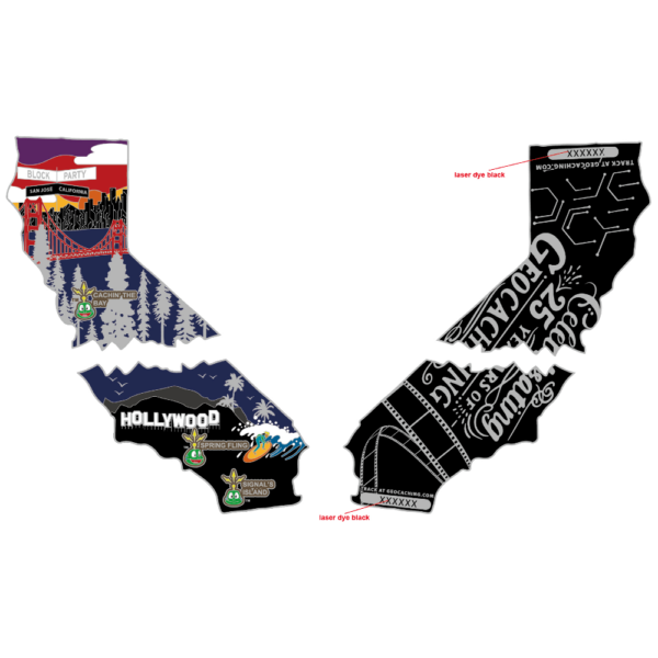 California Block Party Double Geocoin